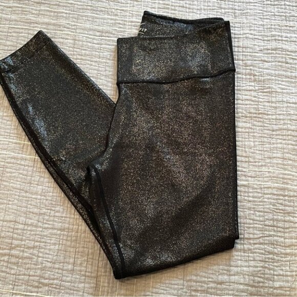 Nike black shimmer leggings M - Picture 1 of 2